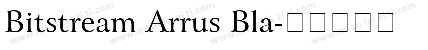 Bitstream Arrus Bla字体转换